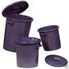 STEFANPLAST spa Bidone contenitore immondizia con coperchio multiuso nero 100 litri