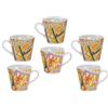 BORELLA CASALINGHI srl Set 6 Tazzine Tazze Caffe' in Ceramica Senales Senza Piattini