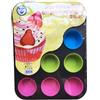 BORELLA CASALINGHI srl Stampo Forma Dolci Muffin con Pirottini in Silicone 35 x 26,5 x 3 cm 12 Pezzi