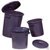STEFANPLAST spa Bidone contenitore immondizia con coperchio multiuso nero 120 litri