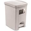 STEFANPLAST spa Bidone Pattumiera effetto rattan elegance bianca 20 litri