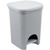 BELLI e FORTI srl Pattumiera Bidone Spazzatura Intreccio a Pedale Bianco Belli & Forti 6 Litri