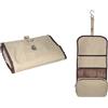 Beauty Case 4 Scomparti Trousse da viaggio beige con appendino cosmetici profumi