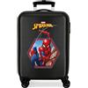 SPIDERMAN Marvel Spiderman Geo Trolley Rigido da Cabina 38x55x20 Nero, Valigia per Bambino