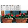 BAMA spa Vaso Fioriera rettangolare natura con riserva Bama 80 x 38,5 cm cm
