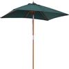 Outsunny Ombrellone da Giardino Inclinabile 2x1.5m a 6 Stecche