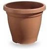 VECA SPA Vaso da Esterno tondo in plastica Verona Marrone 60 cm Veca