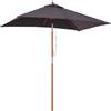 Outsunny Ombrellone da Giardino Inclinabile 2x1.5m 6 Stecche e Palo