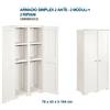 TONTARELLI spa Mobile Armadio Armadietto in resina arianna alto panna 79 x 43 x 164 cm