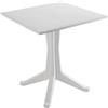 IPAE PROGARDEN Tavolo da Giardino Balcone in Resina Ponente Bianco 70 x 70 cm Progarden