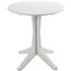 PROSERVICE srl Tavolo da Giardino Balcone in Resina Levante Bianco Tondo 70 cm Progarden