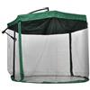 Outsunny Ombrellone da Giardino 3x3 m con Zanzariera Apertura a Manovella Verde