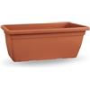 VECA SPA Fioriera Vaso da Esterno Anthea Rettangolare Marrone 100 cm