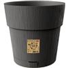 STEFANPLAST spa Vaso da Esterno Interno Ethica Colore Grafite 30 x 29 cm Stefanplast