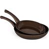 CASA COLLECTION Set 2 Padelle Antiaderenti ad Induzione GreenLife 24 + 28 cm