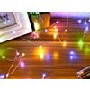 Anna Shop 2 MICROLED CATENA LINEARE 50 LED MULTICOLOR 5M BATTERIA 3 GIOCHI DI LUCE NATALE
