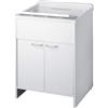Negrari LAVATOIO CON MOBILE IN PVC 2 ANTE COLORE ROVERE 60X50 CM MOD. GARDEN
