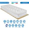 Comprarredo Materasso rigido molle e lana 80x190 ortopedico lato estate/inverno H25 130kg