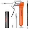 INGRASSATORE MANUALE SIRINGA GRASSO PISTOLA GRASSO CON 4 ACCESSORI
