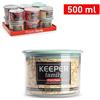 PLASTICFORTE 1 Pezzo Barattolo da Cucina in Plastica Multiuso 500 ml Vari Colori