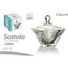 GICOS Scatola Porta Bon Bon Decorativa in Vetro con Coperchio 11 x 11 cm