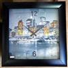 NO BRAND Orologio da parete in legno con strass 38 x 38 cm
