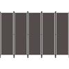 vidaXL Paravento a 6 Pannelli Nero 300x180cm Divisorio Separè Pannello Schermo vidaXL