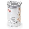 STEFANPLAST Barattolo Contenitore Ermetico Tondo Tosca Bianco Grigio 1200 cc