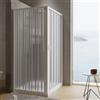 Idralite BOX DOCCIA 80x100 CM CABINA ANGOLARE BAGNO A SOFFIETTO IN PVC AP CENTRALE H 185