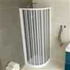 Idralite BOX DOCCIA 80x80 CABINA ANGOLARE TONDO SEMICIRCOLARE A SOFFIETTO LATERALE PVC