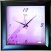 NO BRAND Orologio da parete strass cornice nera 38 x 38 cm