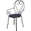 Vacchetti SEDIA DA GIARDINO ESTERNO POLTRONA VERANDA Antracite Antracite New Old