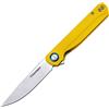 HARNDS Wind Coltello Pieghevole Tascabile Lama in Acciaio Sandvik con Manico G10, Coltello Serramanico Integrato Cuscinetto a Sfere per Caccia, Campeggio, Sopravvivenza(Giallo)