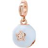Breil Charm Rosato Storie Campanellino Nascita Azzurro RZ185 Ciondolo Argento Oro rosa