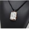 COLLANA CON CIONDOLO IN ARGENTO 925 CON ONICE E CAMMEO QUADRATO FIORI AGDV 048
