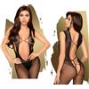 Tutina sexy donna bodystocking a rete fishnet intimo erotico donna catsuit nero