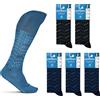 Pompea Pack 6 Paia Calze Uomo POMPEA Cotone Lungo/Corto 5 Modelli