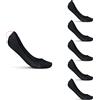 Pompea Pack 6 Paia Salvapiede Uomo POMPEA Nero Bianco Cotone Antiscivolo