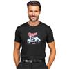 Vespa, Fiat 500 T-shirt Vespa e Fiat 500 uomo manica corta nera in cotone mito collezionisti
