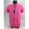BLOOKER Camicia maniche corte BLOOKER Shock Pink Slim Casual Fit Top Quality 100% Lino