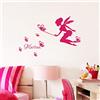 Ambiance Sticker Adesivo Personalizzabile con Nome e Nome Personalizzabile, Decorazione da Parete per Camera dei Bambini, 2 Fogli da 30 x 40 cm e 40 x 30 cm, Colore: Fucsia