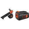 BLACK+DECKER Soffiatore, Aspiratore, Trituratore a Batteria, 36V, Motore Brushless Unità senza Batteria e Caricabatterie & Batteria al Litio Compatibile con prodotti BLACK+DECKER 36 V 2.0 Ah, BL20362-XJ