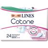 LINES COTONE PROTEGGISLIP, 24 proteggislip ripiegati in bustine, per piccole perdite, filtrante in cotone, delicato sulla pelle, ipoallergenico