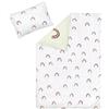 LÄSSIG Set di biancheria da letto per bambini, in cotone biologico, certificato GOTS, 2 pezzi/Bedding Set Rainbow Milky/Menta