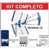 EDISION Kit Antenna TV DVB-T2 UHF Esterna Digitale Terrestre Con Amplificatore da Palo $