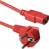 ACT Schuko - C13, 3.0m cavo di alimentazione Rosso 3 m Accoppiatore C13 AK5131