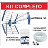 EDISION Kit Antenna TV Amplificata Digitale Terrestre Esterna DVB-T2 Amplificatore 5G #