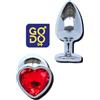 Godo d+ Plug anale in metallo grande dildo indossabile BIG dilatatore con pietra a cuore