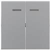 LEGRAND, SEANO 765209 - Interruttore a bilanciere di serie illuminato con doppio pulsante, coperchio dell'interruttore, piastra a bilanciere, colore: alluminio laccato