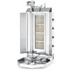 HENDI Griglia giroscopica verticale a gas per kebab, macchina verticale rotante per grigliare shawarma, gyros, multigrill, 4 bruciatori, 12 kW, capacità: 80kg, 230V, 470x550x(H)1150mm, acciaio inox